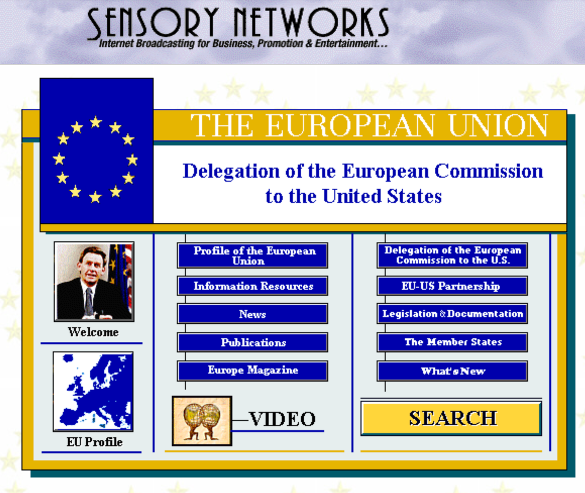 [early TECH] • Will Europe Work? Conference of the European Union webcast (ref: Vice President Gore; prod. by Martin Belk).