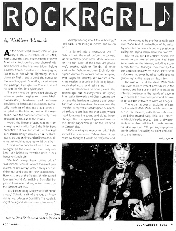 [early TECH] • Live @nd InConcert, ROCKRGRL Magazine